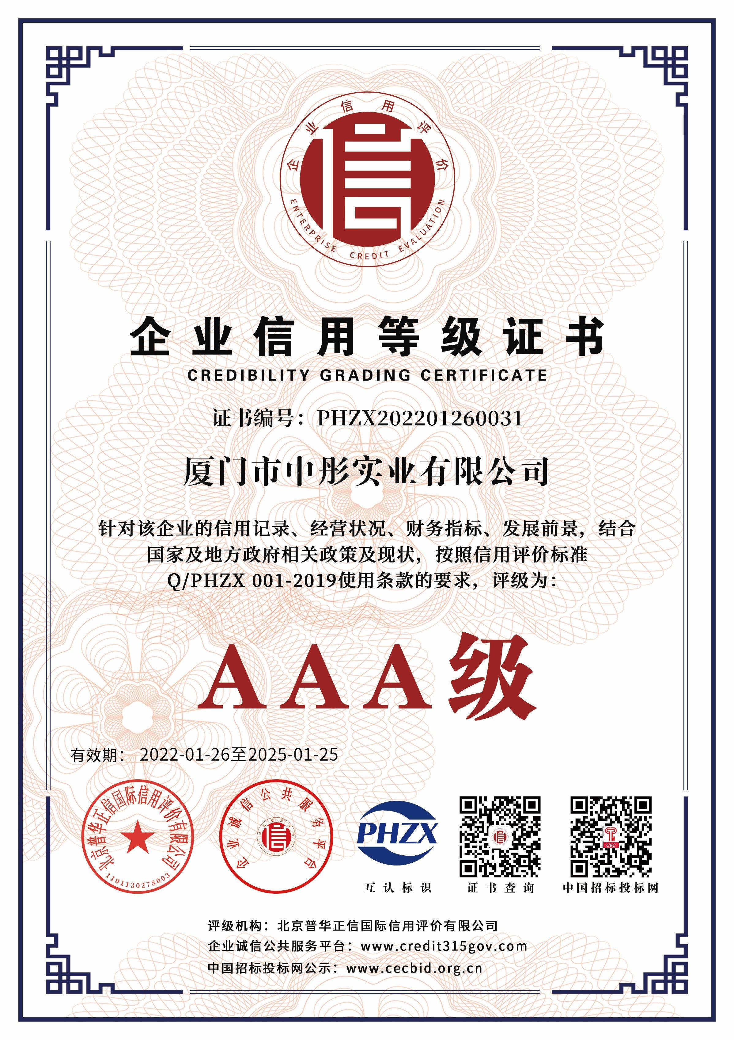 企业信用等级1